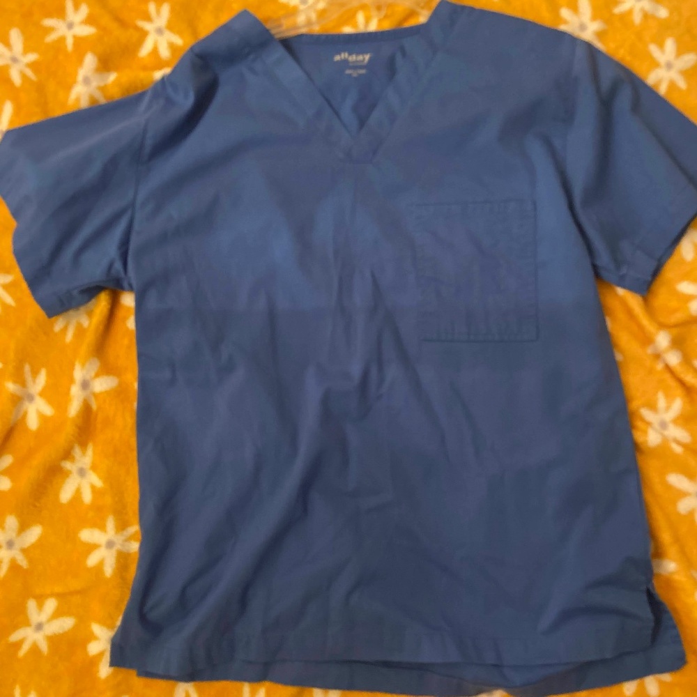Ceil Blue One Pocket Scrub Top